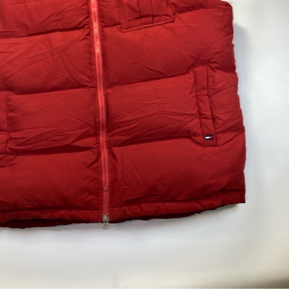 Men's Vintage Tommy Hilfiger Down Red Label Premium Red Puffer Vest Vtg Large - Picture 5 of 15